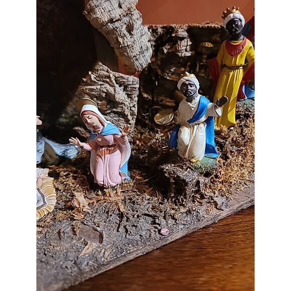 Vintage Large Nativity Made In Italy 12 Piece 19.5" Fontanini MISSING 1 Sheep - Picture 15 of 16